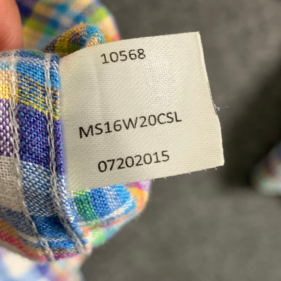 Peter Millar Linen Shirt Men Extra Large Plaid Button Up Long Sleeve Modern - Picture 3 of 8